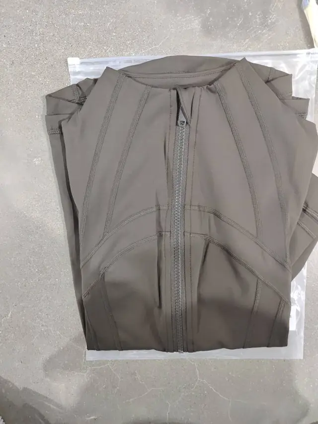 Women's Tight Stand Collar Elastic Quick drying Fitness Exercise Running Yoga Clothes Army Green Jacket Suits - Shop at LoveMi