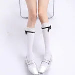 White Velvet Calf Socks