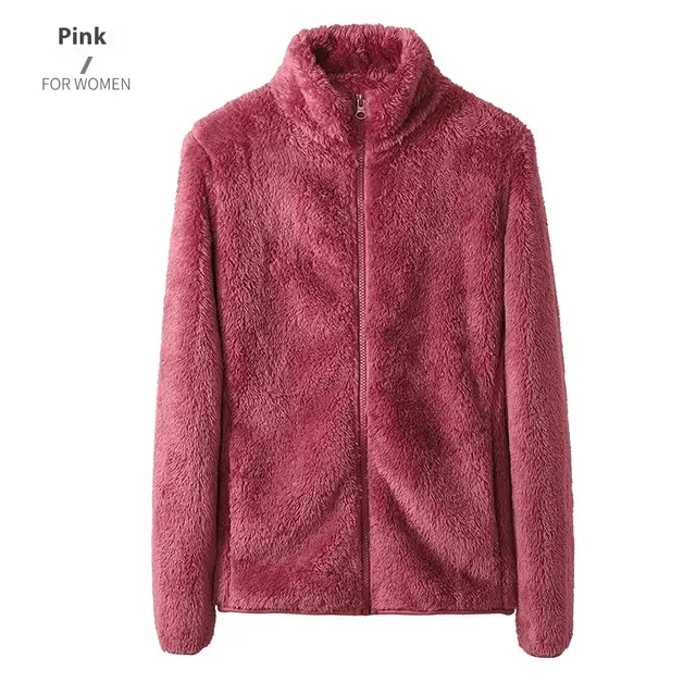 Women's Double sided Fleece Coral Warm Hand Top Rose Red - Shop at LoveMi