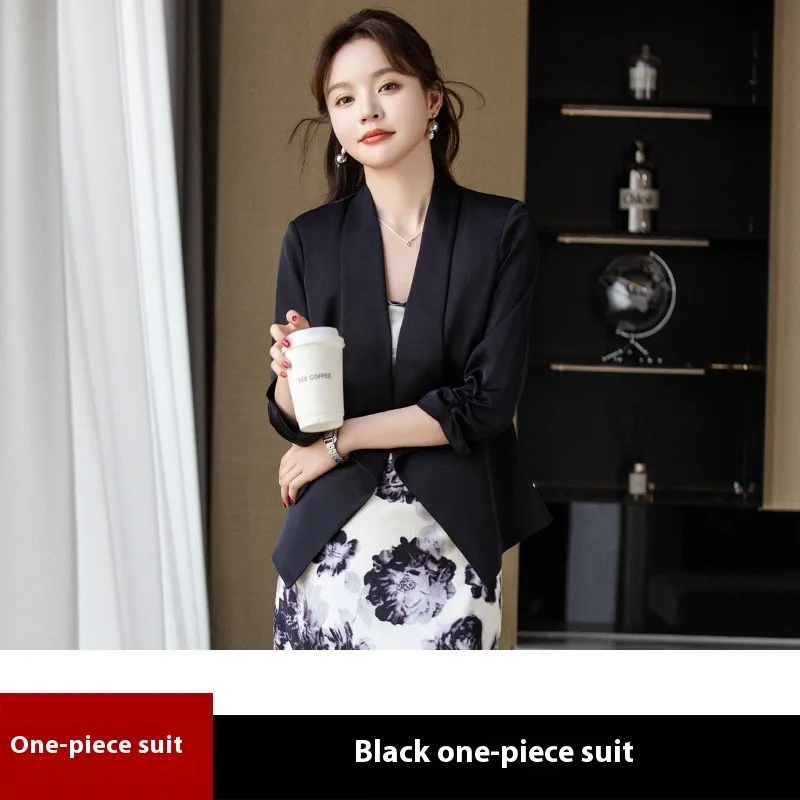 Goddess Temperament Business Wear Fashion Temperament Outer Tops - Black Coat