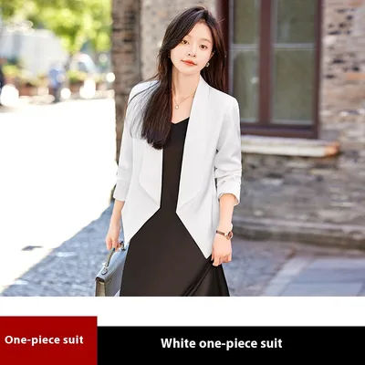 Goddess Temperament Business Wear Fashion Temperament Outer Tops White Long Sleeve Coat - Shop at LoveMi
