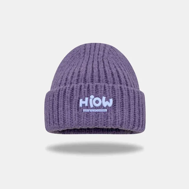 Warm Wool Knitted Hat Children Autumn And Winter Purple - Shop at LoveMi