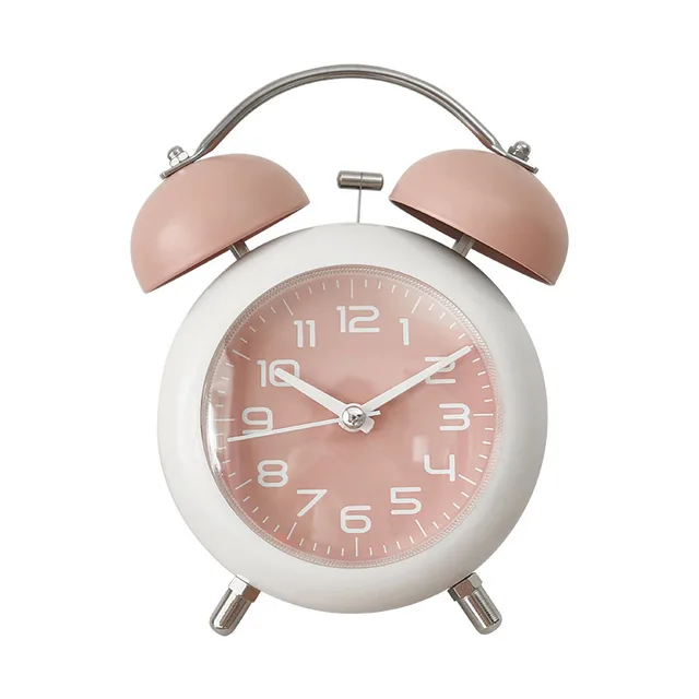 Large Size Alarm Clock Mechanical Metal Loudly Bell Pink - Shop at LoveMi