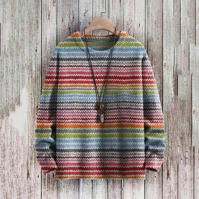 Abstract Style Digital Printing Drop shoulder Long sleeve Women's Sweater Casual All matching Twm1756 9 - Shop at LoveMi