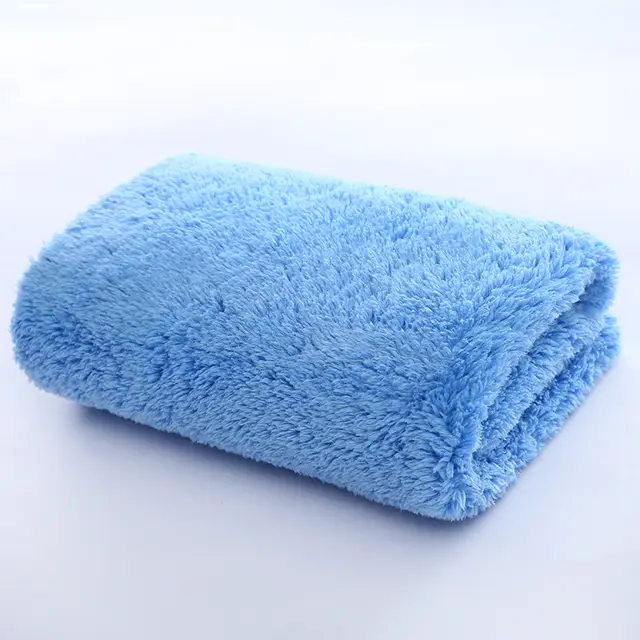 Pu Mi Coral Velvet Trimming Home Towel Blue - Shop at LoveMi