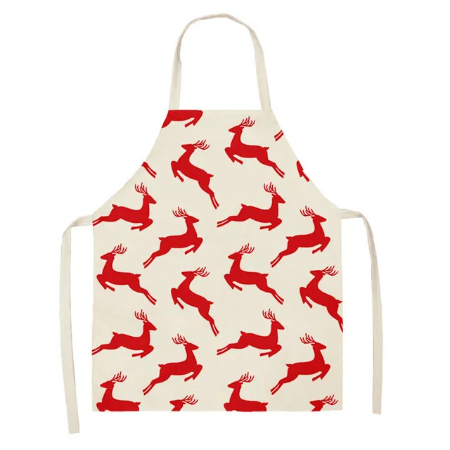 Home Cooking Linen Oil proof And Stain proof New Christmas Apron A003322 Style - Shop at LoveMi