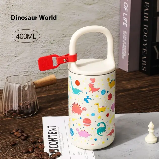 316 Stainless Steel Lock Coffee Cup Girl Classic Style Crossbody Dinosaur World - Shop at LoveMi