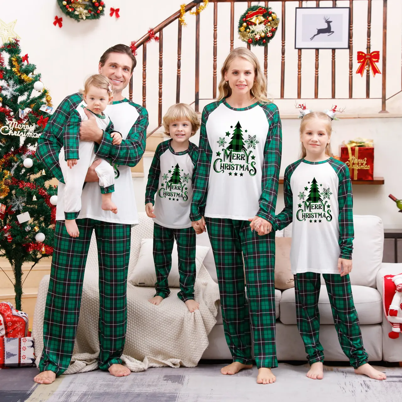 Christmas Parent-child Pajamas Suit Printed Homewear - Jjf106230Color - View 1