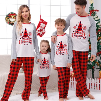 European And American Parent child Homewear Clothes Christmas Homewear Parent child Suit Jjf91889Color Mother 2Xl - Shop at LoveMi