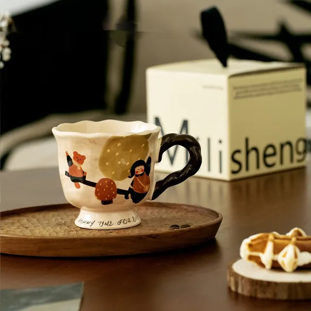 Mug Ceramic Cup Home Office Breakfast Coffee Seesaw Gift Box - Shop at LoveMi