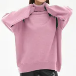 European And American Autumn And Winter Loose Knitwear All-match Classic Sweater - Light Pink