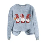 Bodkin Cloth Coat Christmas Elements 3D Printing Round Neck - 2 (4)  Color-6Xl
