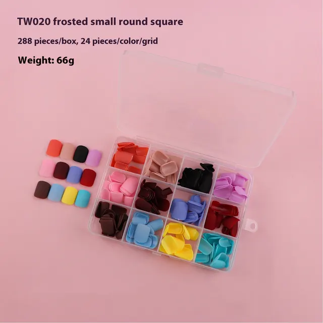 Ballet Fake Nails Nail Sticker Wear Armor 20 Frosted Small Round Square - Shop at LoveMi