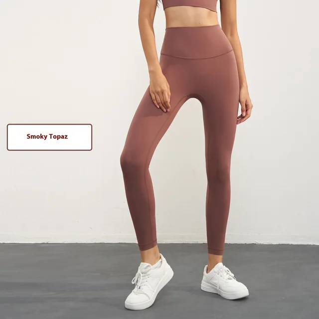 High Waisted Yoga Pants Without Awkward Lines Smoke Topaz - Shop at LoveMi