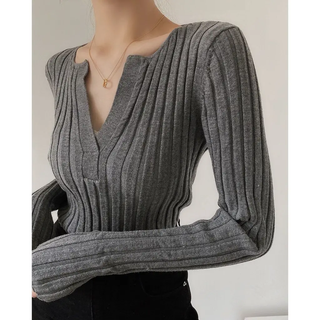 Fashion Women's New Sweater Western Style Shirt - Grey