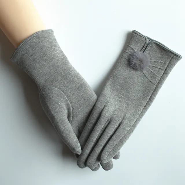Women's Winter Warm Spun Velvet Gloves Light Gray - Shop at LoveMi