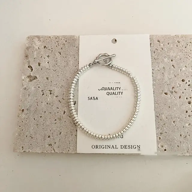 Design Sense Niche Beaded Cold Wind OT Buckle Pearl Bracelet Acolor - Shop at LoveMi