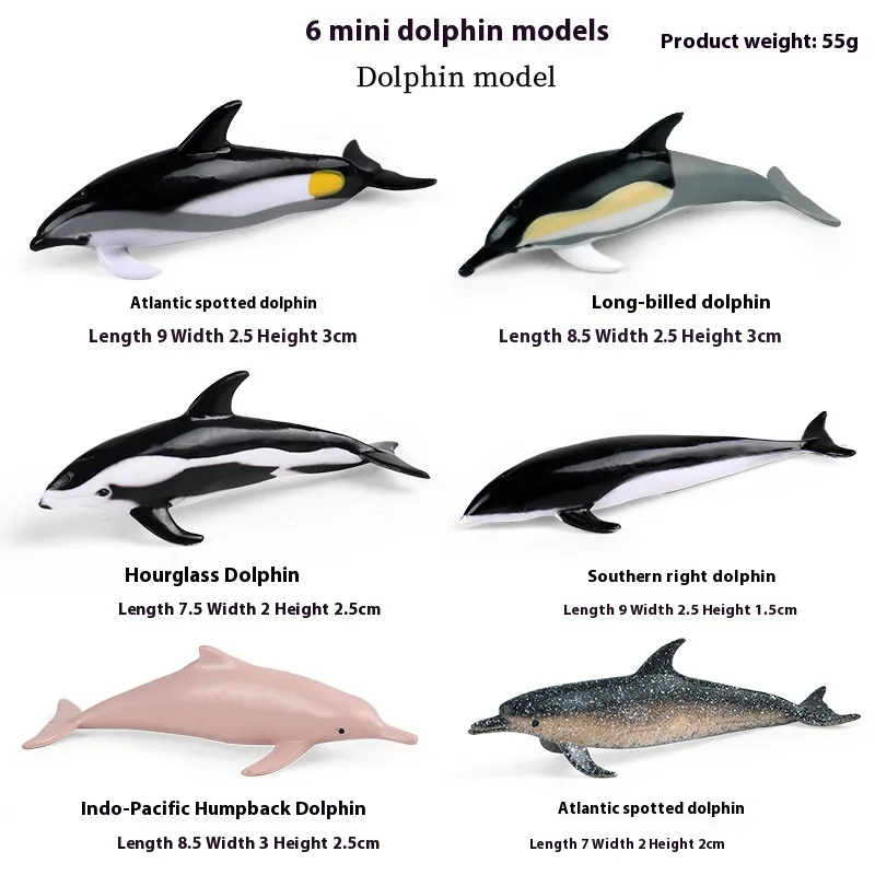Simulation Marine Animal Model Children's Cognitive Toy Jct Dolphin 6 Suit - Shop at LoveMi