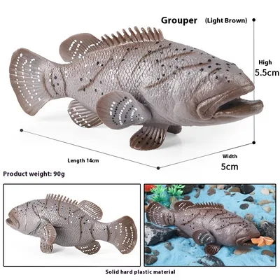 Simulation Marine Animal Model Children's Cognitive Toy M3198 Grouper Yellow - Shop at LoveMi