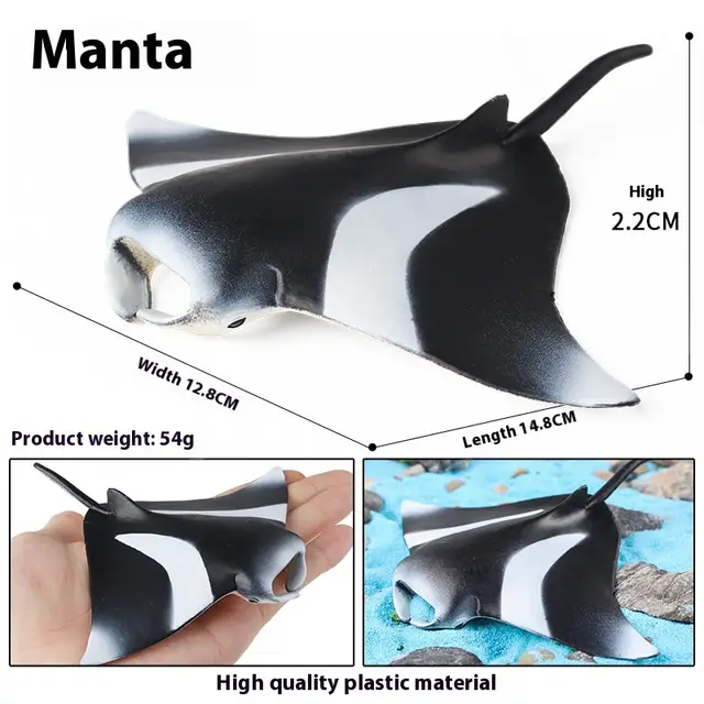 Simulation Marine Animal Model Children's Cognitive Toy Manta Ray Fish - Shop at LoveMi