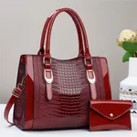 Two-piece Set Commuter Hand-carrying Bag Large Capacity Crossbody - Red