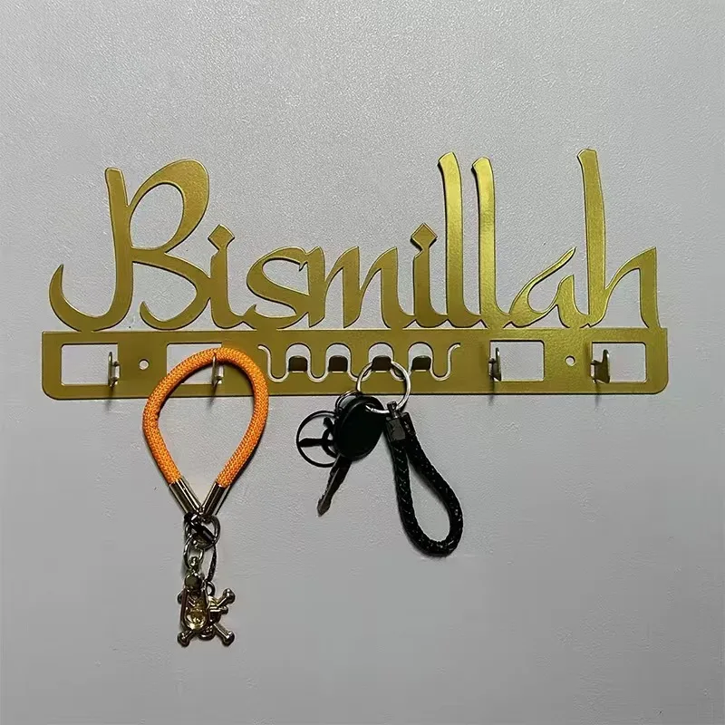 Metal Keychains Hook Wall mounted Storage Rack Coat Hook Gold - Shop at LoveMi