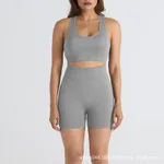 Dark Gray Suit Shorts Vest