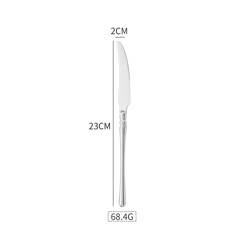 High-end 304 Stainless Steel Tableware - Matte Silver Table Knife