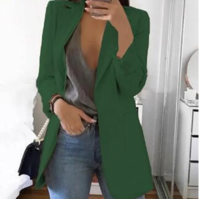 Temperament Suit Jacket For Women In Spring And Autumn Blackish Green - Shop at LoveMi