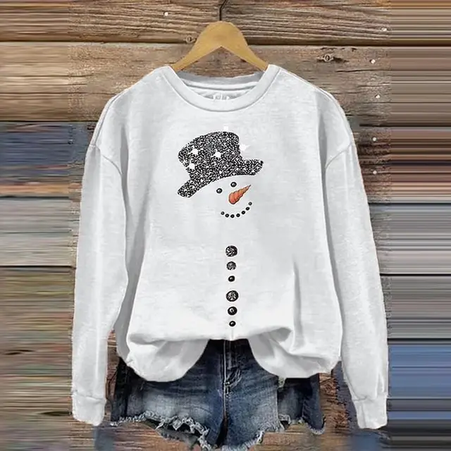Fashion Female 3D Printing Snow Casual Sweatshirt Rnst827021 - Shop at LoveMi