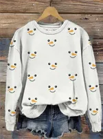 Fashion Female 3D Printing Snow Casual Sweatshirt - Rnst827023-4Xl