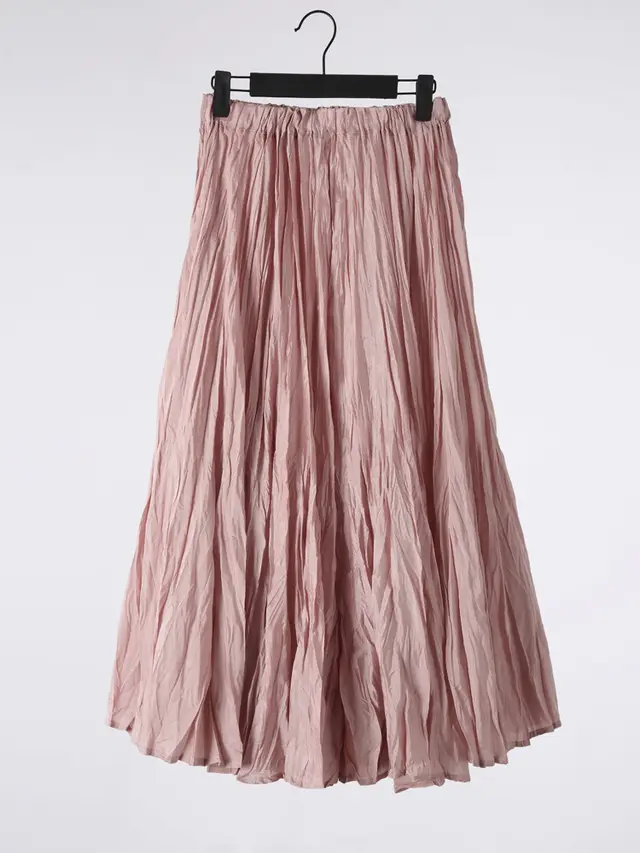 Solid Color Embroidered Long sleeved Top Handmade Pleated Two piece Overskirt Suit Dusty Pink Skirt - Shop at LoveMi