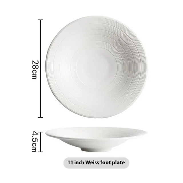 White Household Tableware Bowl Basin 11Inches Weiss Feet Bowl - Shop at LoveMi