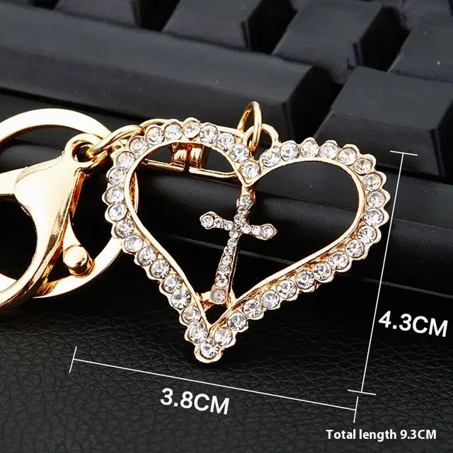 Diamond Crystal Swan Car Key Ring A10 Love Cross - Shop at LoveMi
