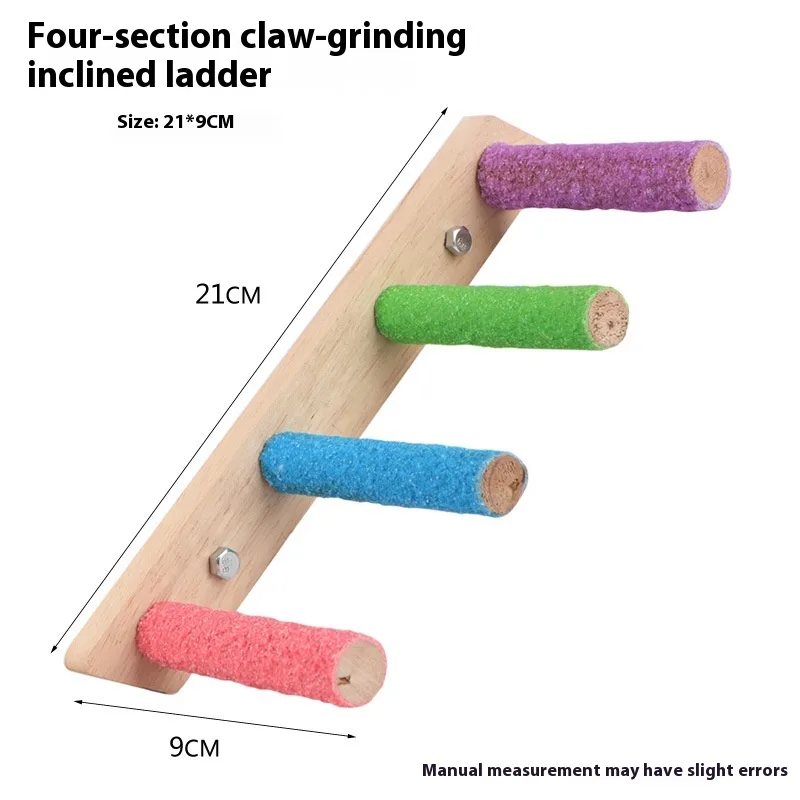 Frosted Stand Rod Parrot Grinding Claw Molar Stick Toy Bird Cage Stand Stick Accessories 4 Ladder - Shop at LoveMi