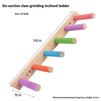 Frosted Stand Rod Parrot Grinding Claw Molar Stick Toy Bird Cage Stand Stick Accessories 6 Ladder - Shop at LoveMi