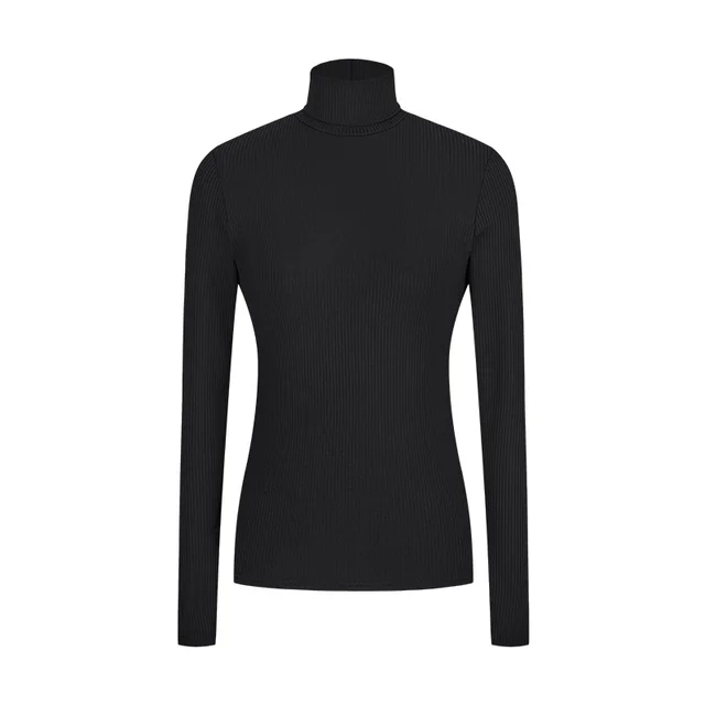 High Neck Inner Wear Korean Style Pure Desire Style Slim Fit Slimming Bottoming Top Black - Shop at LoveMi