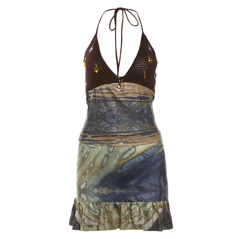 Summer New Sexy Backless Print Suit Women Color - Shop at LoveMi