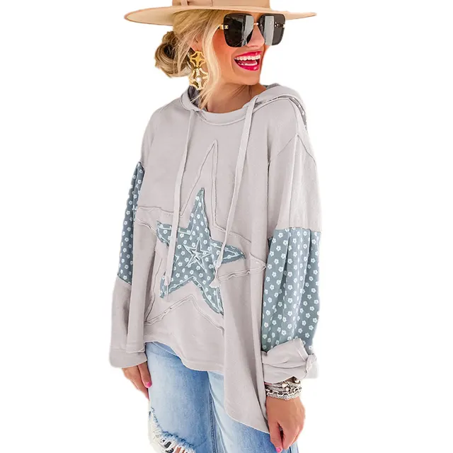 Winter New XINGX Pattern Hooded Sweater Light Blue - Shop at LoveMi