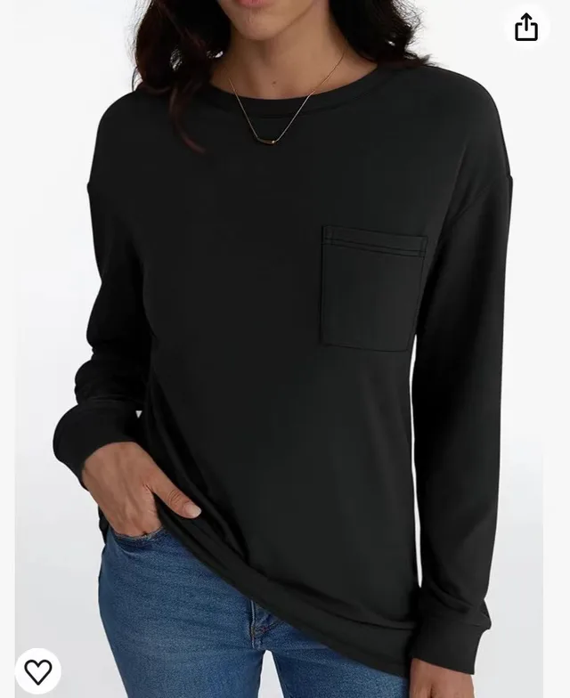 Women's Long Sleeve Top Loose Autumn Leisure Fashion Sweater Black - Shop at LoveMi