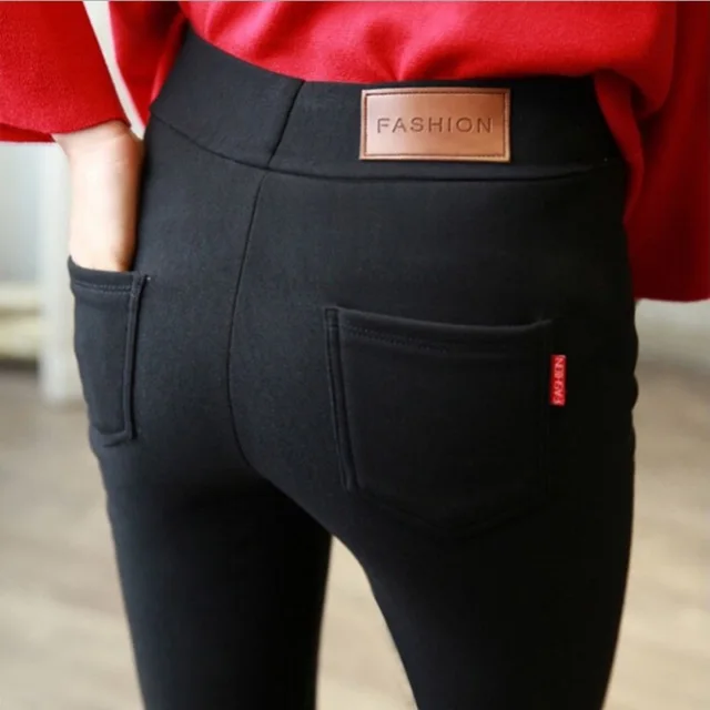 Black Pencil Pants Outer Wear Leggings Women's Slimming Stretch Black Thin - Shop at LoveMi
