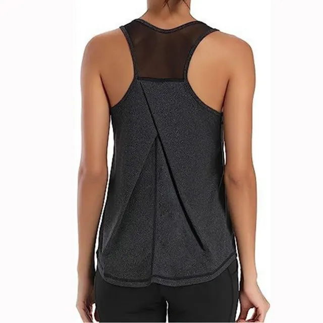 I shaped Vest Mesh Yoga Sports Running Vest Sleeveless Workout Clothes Black - Shop at LoveMi