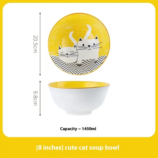 Cartoon And Plates Creative Rice Soup Bowls For Home Baking Dishes Ceramic Tableware Soup Bowl - Shop at LoveMi