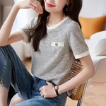 Women's French-style Short-sleeved T-shirt - Picture Colour-M