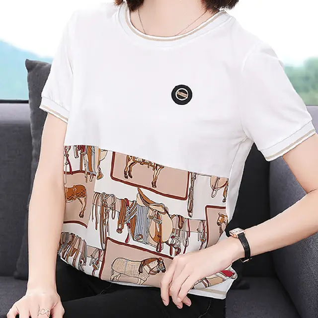 Summer Plus Size T shirt Women's Clothing White - Shop at LoveMi