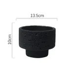Northern European-style Cement Flower Pot Ceramic Matte Fashion Simple - Ak225 Short Black - View 1