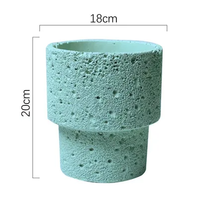 Northern European style Cement Flower Pot Ceramic Matte Fashion Simple Ak226 Mint Green - Shop at LoveMi