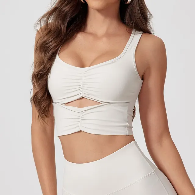 Casual Fitness Sports Bra Tight Shockproof Top Albumin - Shop at LoveMi