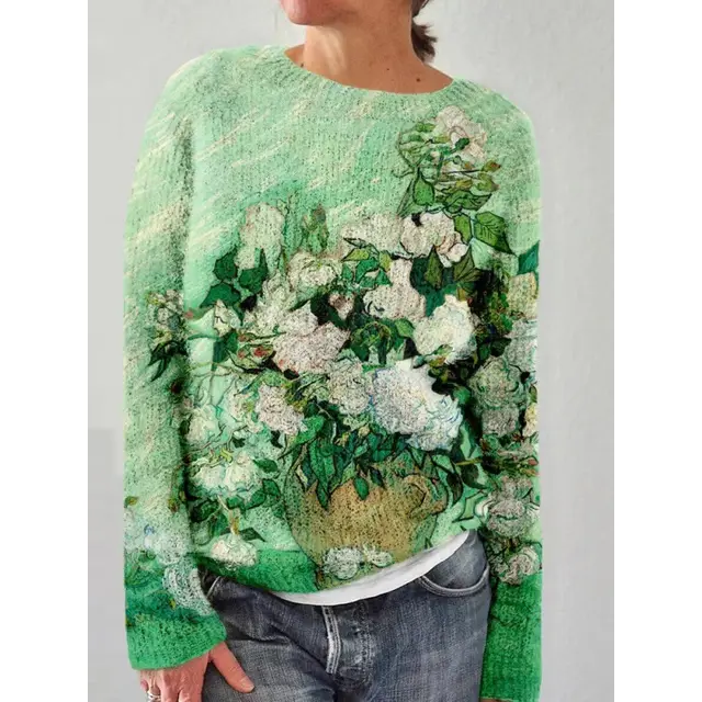 Printed Women's Sweater Pattern Pullover Sweater Twm9878 - Shop at LoveMi