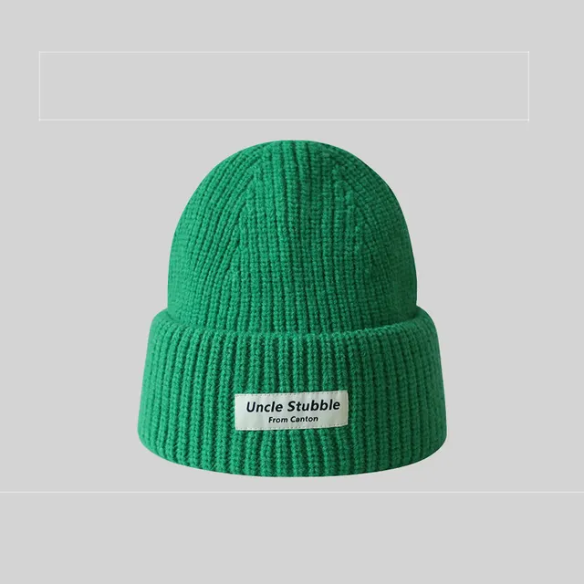 Version All matching Thickened Warm Ear Protection Wool Knitted Hat Green - Shop at LoveMi